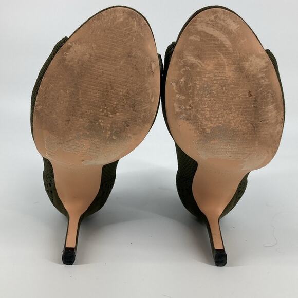 Catherine Catherine Malandrino Womens Green Knit Slip On Peep Toe Sock Boot 6 - Picture 6 of 10